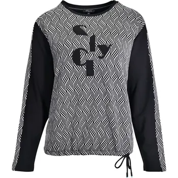 Dámská mikina Dámská stylová mikina v patch stylu s potiskem Kenny S 95737 černobílá velikost 38