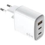 Celly 2x USB-C/USB-A, GaN, 65 W (UPTC1USB2USBC65) bílá