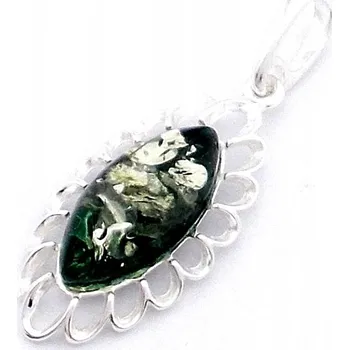 Přívěsek STŘÍBRNÝ PŘÍVĚSEK S JANTAROVOU