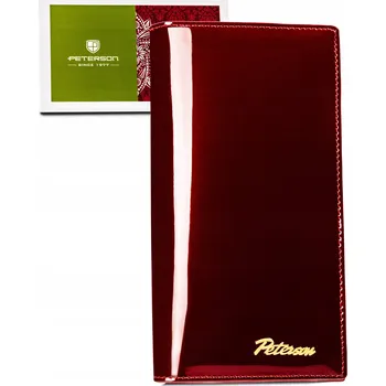Peněženka Peterson peněženka z pravé kůže červená - dámská