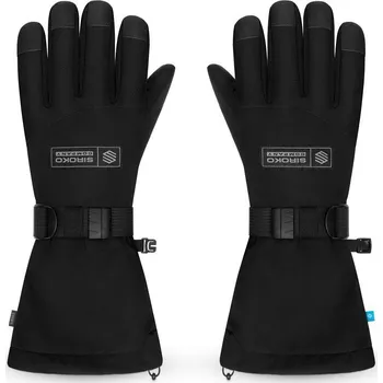 SIROKO Nepromokavé hřejivé lyžařské a snowboardové rukavice SRX NOOK XL ČERNÁ