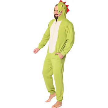Pánské pyžamo Pyžamo s kapucí Dinosaurus Bavlna XL