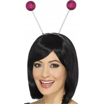 Čelenka Brokátová čelenka s míčky, čelenka s míčkem Karneval