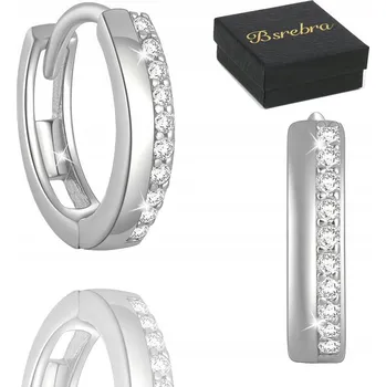 Náušnice Stříbrné Náušnice RYZOST 925 KOLEČKA RÁFKY STŘÍBRO KOLEČKA se zirkony Dámské