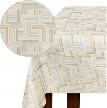 ubrus UBRUS S VOSKOVANÝM POVRCHEM 140x200 cm SILNÝ, ODPUZUJE SKVRNY, na kuchyňský stůl - VZOR GOSIA