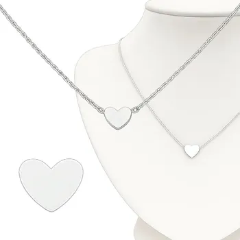 Náhrdelník Stříbrný náhrdelník SRDCE Řetízek Jemný