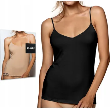 Dámské tričko ATLANTIC 197 tričko noční dámské s úzkými ramínky PODKOŠILKA - S