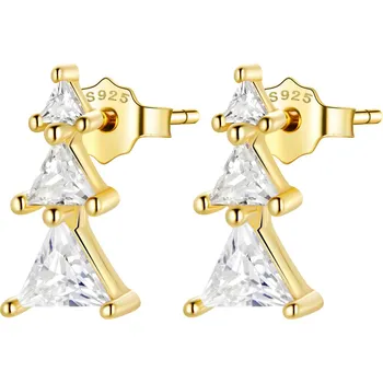 Náušnice Olivie Stříbrné náušnice STROMEČEK GOLD 5485 Ag 925; ≤1 g.