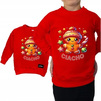 Pánská mikina Mikina Vánoční Červená Perníček 152/158