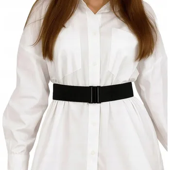 Opasek DÁMSKÝ gumový PÁSEK / ELASTICKÝ OPASKU se širokou sponou - Velikost M