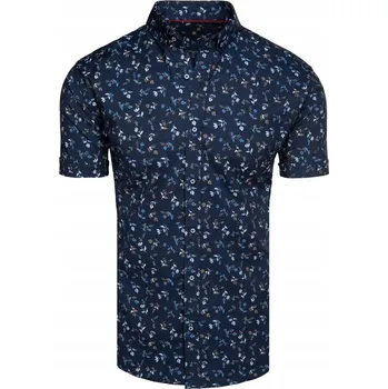 Pánská košile DStreet pánská košile casual KX1042 krátký rukáv slim střih bavlna velikost 3XL