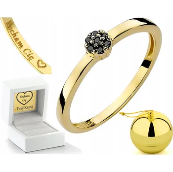 Prsten PRSTÝNEK PRSTEN S ČERNÝMI DIAMANTY 0,04 ct