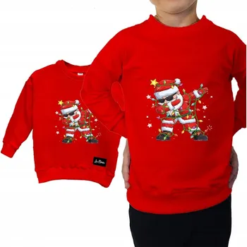 Pánská mikina Mikina Vánoční Červená Santa Dab 116/122