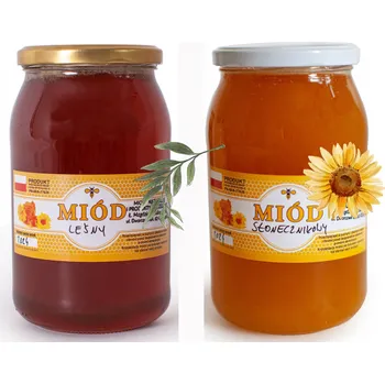 Lesní med a Slunečnicový med - Sada 2x 1KG