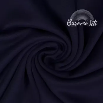 Teplákovina MÁSLOVÁ Navy 300g (E) (Elegantní lesklá teplákovina)