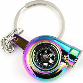 PŘÍVĚSEK NA KLÍČE PŘÍVĚSEK NA KLÍČE TURBO TURBÍNA PRO FANOUŠKY AUTOMOBILISMU BAREVNÁ