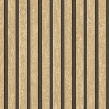 Tapeta Tapeta 3D efekt vinylová lamela na vliesu lamely dřevo pruhy AS Creation