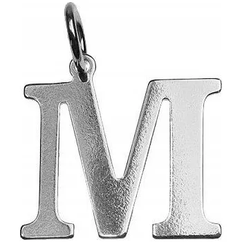 Přívěsek Stříbrný přívěsek písmeno M velké M STŘÍBRO 925
