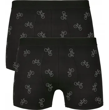 Pánské spodní prádlo Pánské boxerky s motivy kol, 2 kusy v balení - ideální jako dárek L Černé