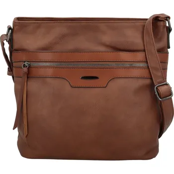 Kabelka Trendy dámská koženková crossbody kabelka Hazel, hnědá