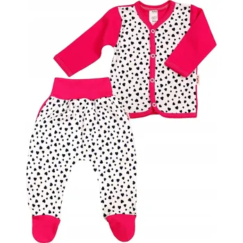 SOUPRAVA KAFTAN + POLODUPAČKY SRDÍČKA 62 KLEKLE