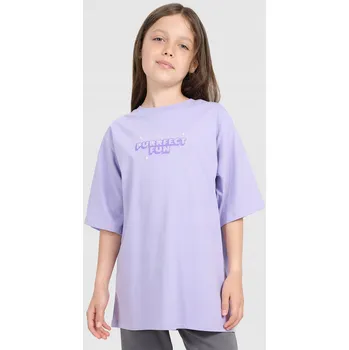 Dívčí tričko 4F dětské tričko fialové bavlna velikost 146