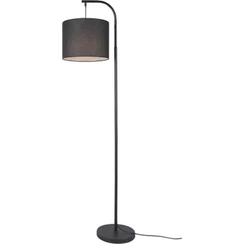 Stojací lampa ACA Lighting stojací lampa JOAN černý kov černé textilní stínítko 1xE27 MAX 60W MF240533