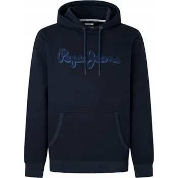 Pánská mikina PEPE JEANS PÁNSKÁ MIKINA KAPUCE ZATEPLENÁ NÁMOŘNICKÁ MODRÁ L