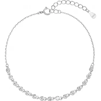 Módní doplněk Stříbrný náramek s malými zirkony 13031.1