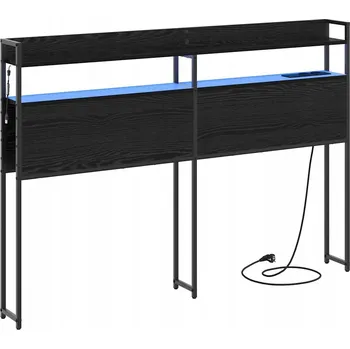 Čelo postele s policí s čelo Černý dub 135 cm Kompozitní dřevo