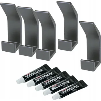 Věšák Šedý věšák na zeď, samolepicí, na oblečení, na lamely, do předsíně, moderní, loft