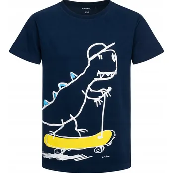 Chlapecké tričko tmavě modré Tričko pro kluky Bavlna 134 Dinosaurus Endo