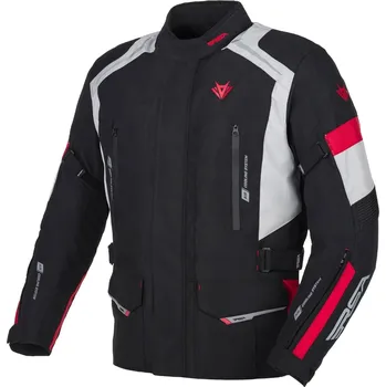 Moto oblečení Bunda na motocykl RSA EXO 2 černo-šedo-červená 2XL