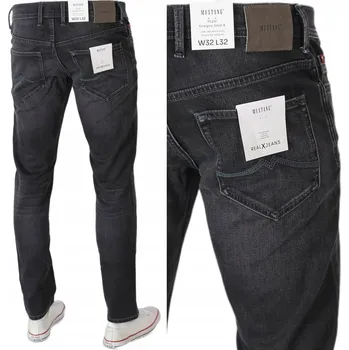 Pánské kalhoty MUSTANG OREGON SLIM K DŽÍNY STŘÍHU TAPERED "BLACK GREY" _ W32 L32