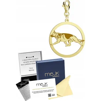 Přívěsek Pozlacený přívěsek s motivem psa Německý ovčák - S VĚNOVÁNÍM