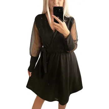 Dámské šaty Genesy šaty pro každodenní nošení glamour midi velikost 38