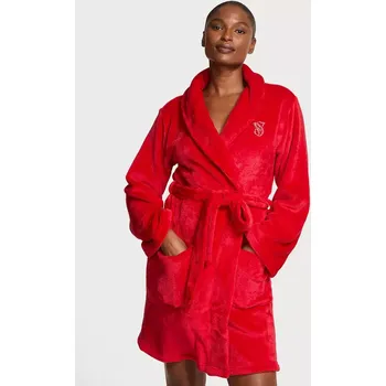 Dámský župan Victoria's Secret župan Cozy Plush červený M/L