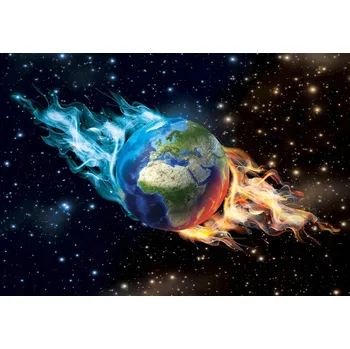 Fototapeta Fototapeta GALAXIE VESMÍR ZEMĚ DĚTSKÝ POKOJ 254x184