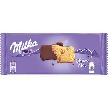 Křehká sušenka Milka obalená mléčnou čokoládou 120 g
