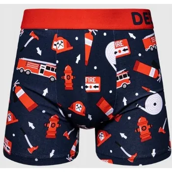 Boxerky Pánské boxerky s veselým vzorem DEDOLES 228 HASIČ XXL