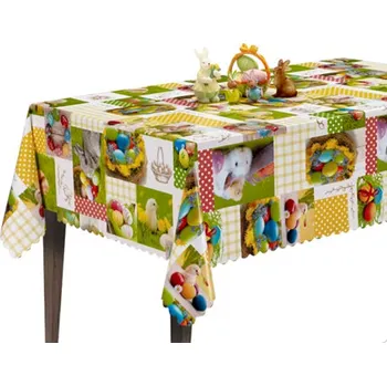 ubrus Sanem Plastik 1360 PVC ubrus Florista (Velikonoce III.) - KS Barva: mix barev, rozměr: 120 cm x 140 cm