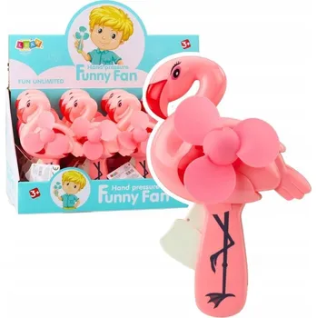 Domácí ventilátor Dovednostní hra Větráček ventilátor ruční Plameňák růžový Leantoys LEAN Toys