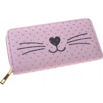 Dámská peněženka na zip s motivem kočky - dárek