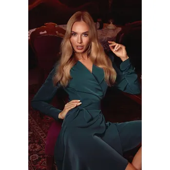 Dámské šaty MOE koktejlové šaty klasického střihu midi velikosti M