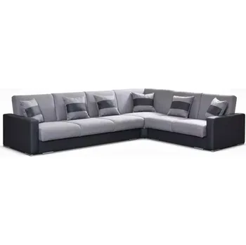 Sedací souprava Rohová sedací souprava Nero - rozkládací, hnědá (světlá sedák / tmavá korpus -inari 23/27)