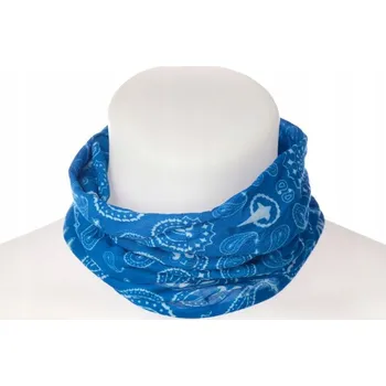 Modrý vzorovaný šátek nákrčník vzorem