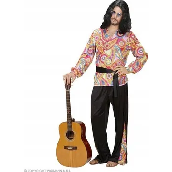 Karnevalový kostým Kostým hippie pánský, barevný vzor 70. LÉTA, velikost M