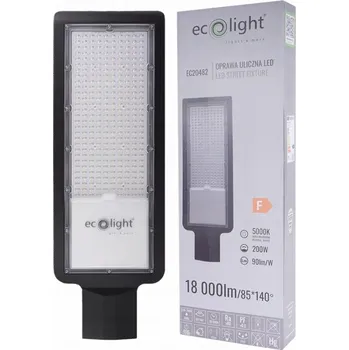 Pouliční lampa Ecolight 200 W 18000 lm napájení ze sítě