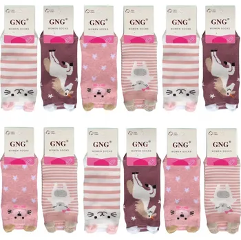 Dámské ponožky Dámské Bavlna Ponožky s kočkou, 12 párů, 35-38