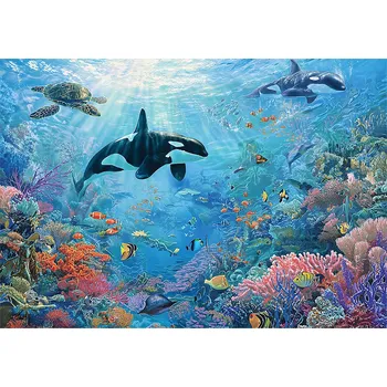 Fototapeta FOTOTAPETA PRO DĚTI OCEÁN KORÁLOVÝ ÚTES ŽELVY DĚTSKÁ TAPETA 400x280